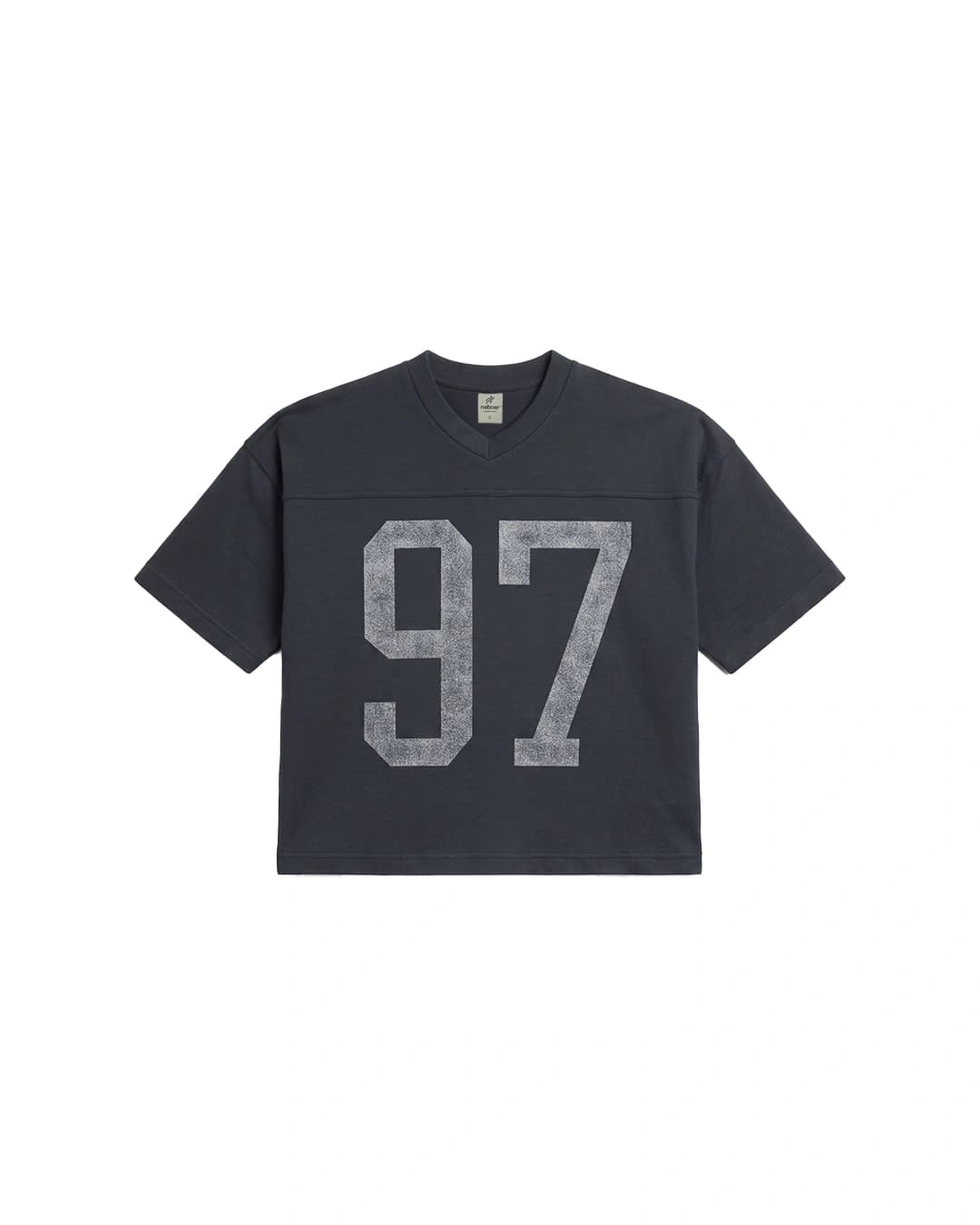 Neboer Varsity 97 Crop Tee for Men | Premium 90% Cotton 10% Spandex Oversized T-Shirt
