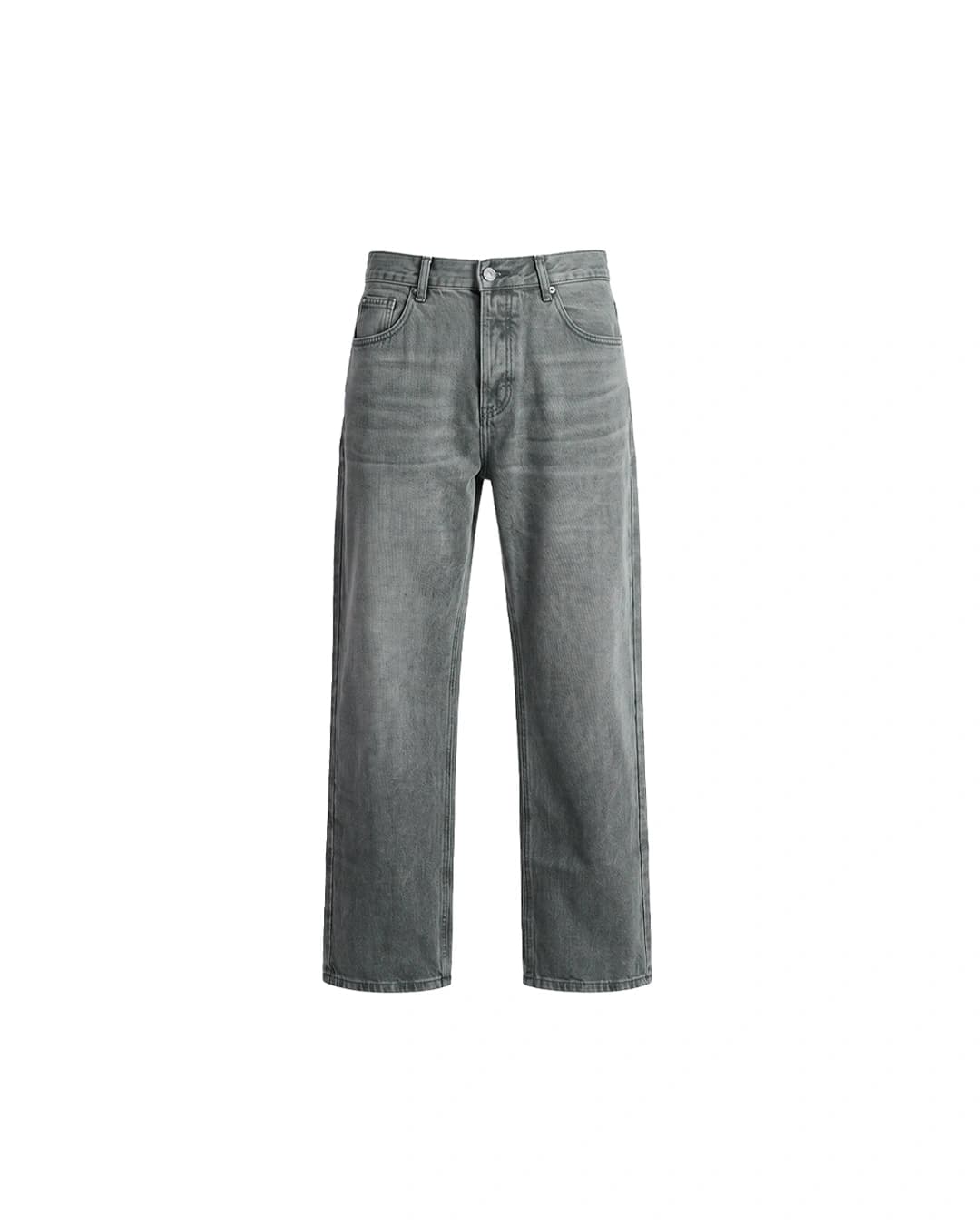 Neboer Premium Denim Black Washed Jeans for Men | Classic Straight Fit Cotton Denim Pants
